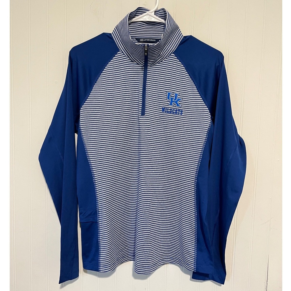 Kentucky Wildcats Cutter & Buck 1/4 Zip Pullover Womens Medium Blue